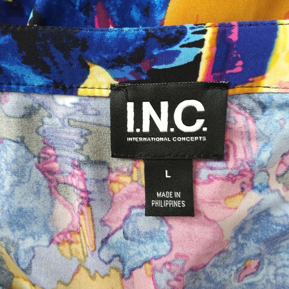 INC International Concepts Women's Floral Top - Blue and Pink - Picture 10 of 11